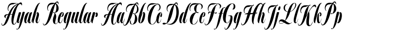 Ayah Regular font