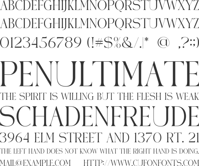 COLLENIS font preview