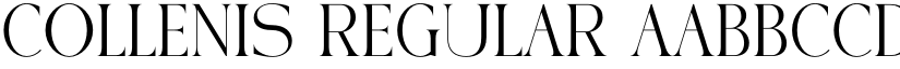 COLLENIS Regular font