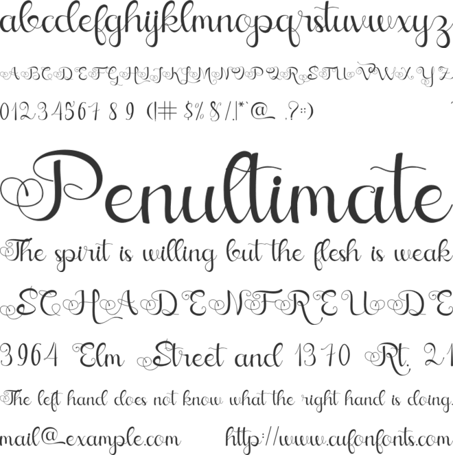 Nagita font preview
