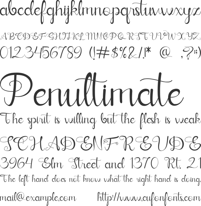 Verllina font preview