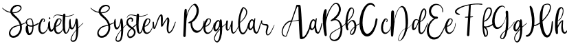 Society System Regular font