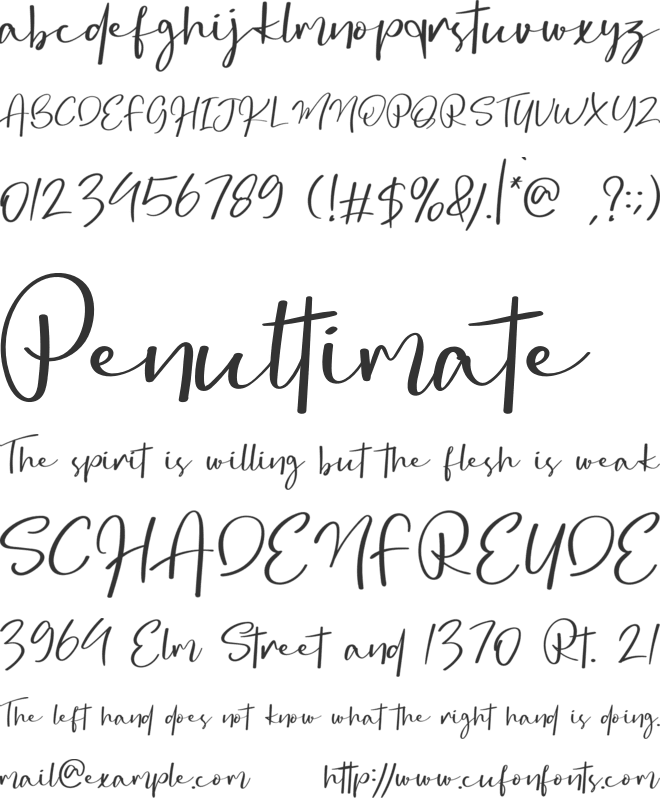 Story Marker font preview