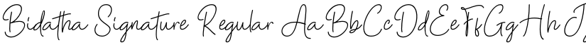Bidatha Signature Regular font