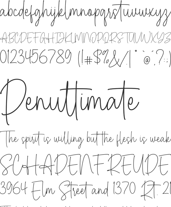 Margareth Signature font preview