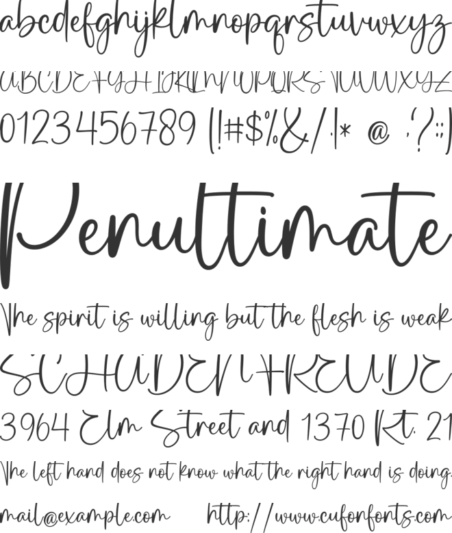 Pink Apple font preview