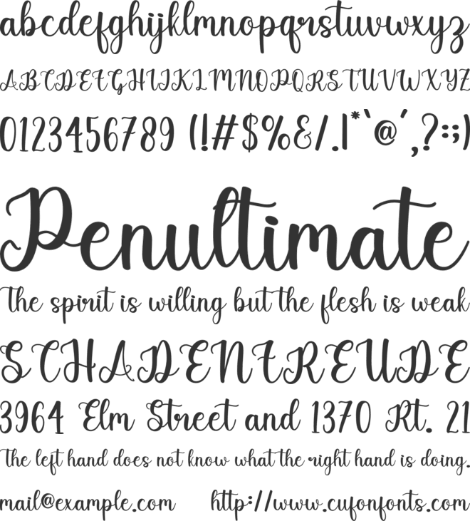 Alika Caittin font preview