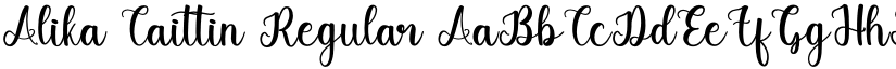 Alika Caittin Regular font