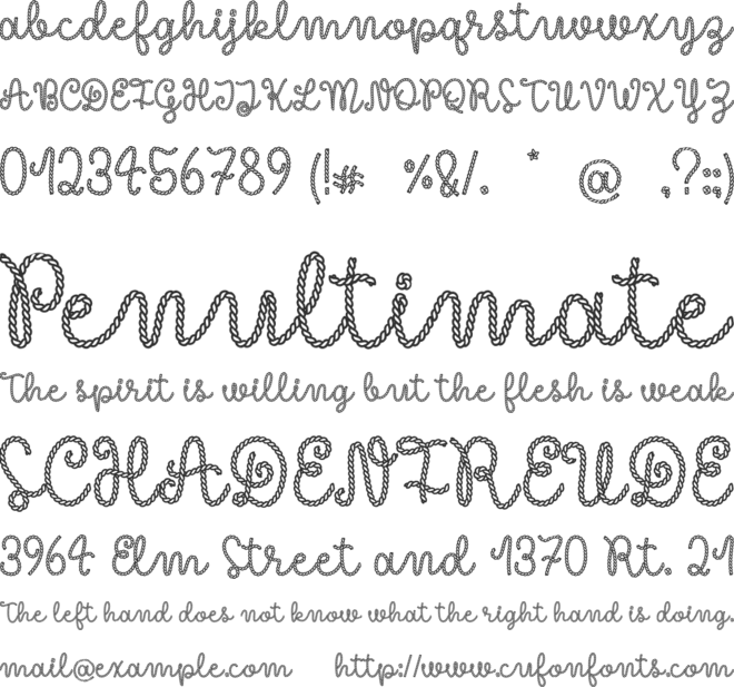 Like A Rope font preview