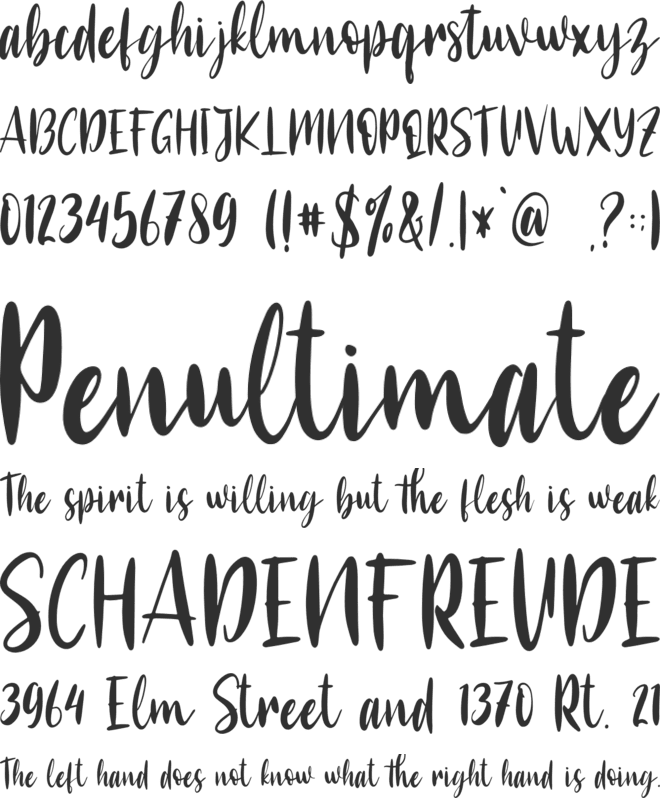 Justnithe - Personal Use font preview