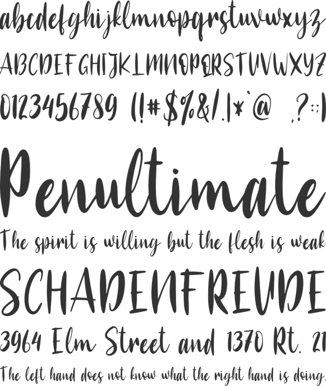 Justnithe - Personal Use font preview