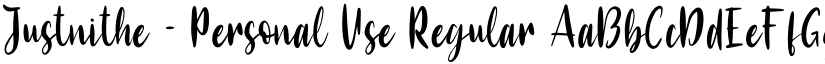 Justnithe - Personal Use font download
