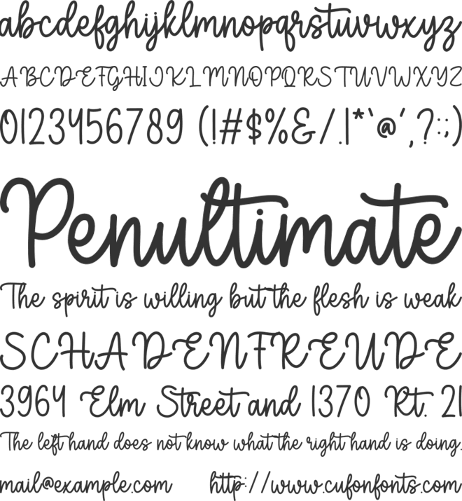 Cutie Reindeer font preview