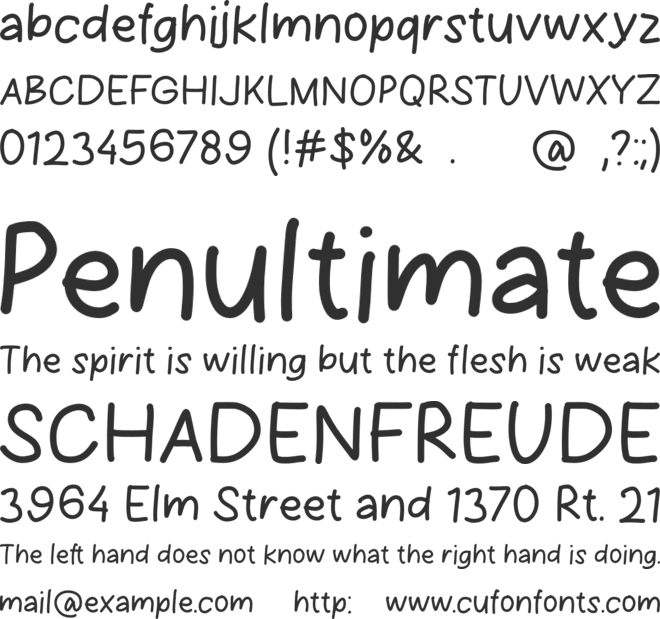 Hand Craft font preview