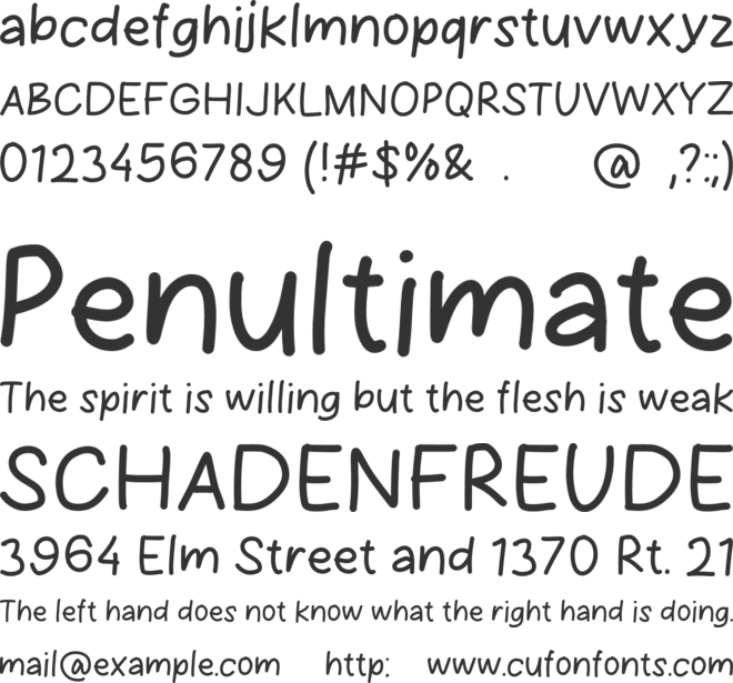 Hand Craft font preview