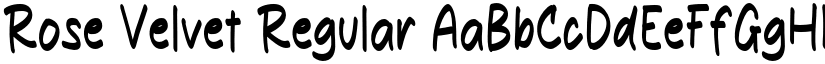 Rose Velvet Regular font