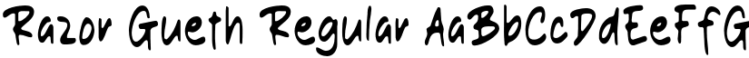 Razor Gueth Regular font
