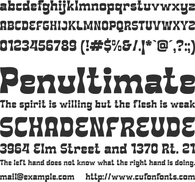 EggyPsych font preview