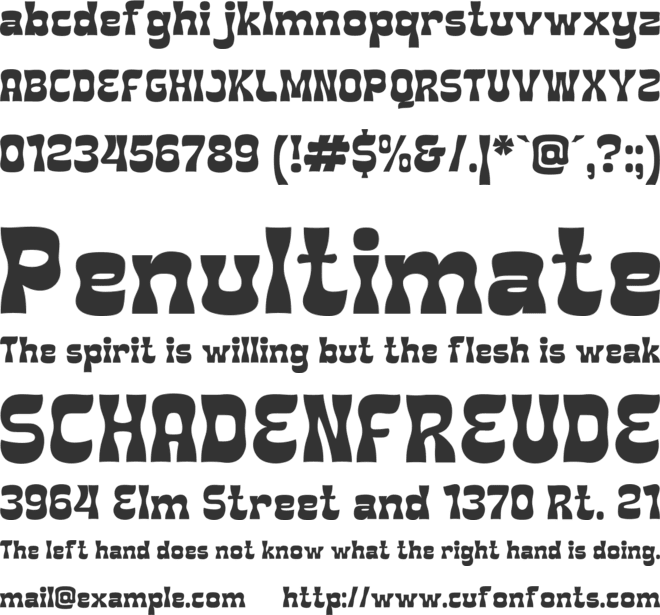 EggyPsych font preview