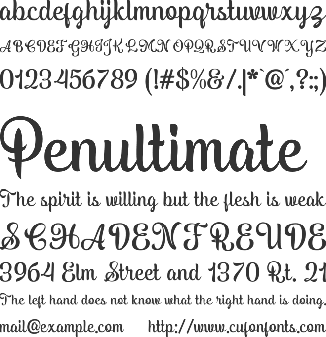 Aleman Script font preview