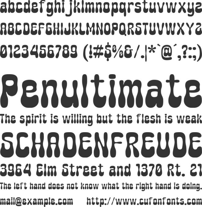 Browny Groove font preview