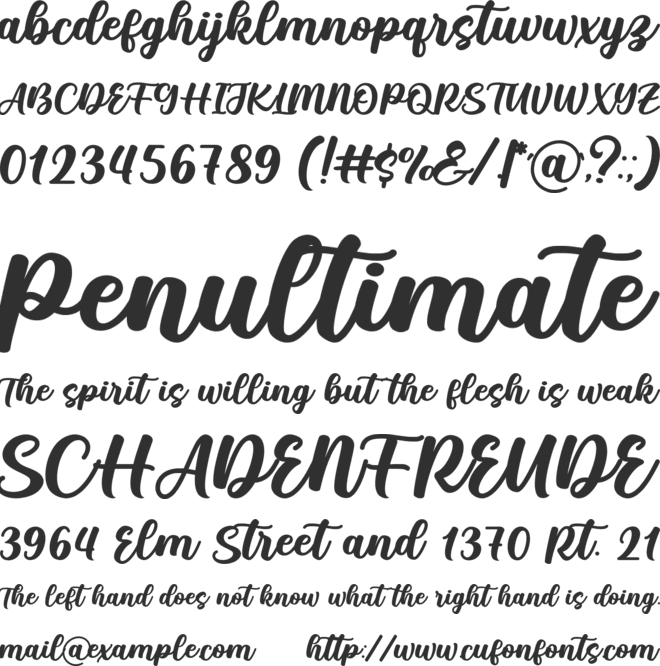 Nurinthya font preview