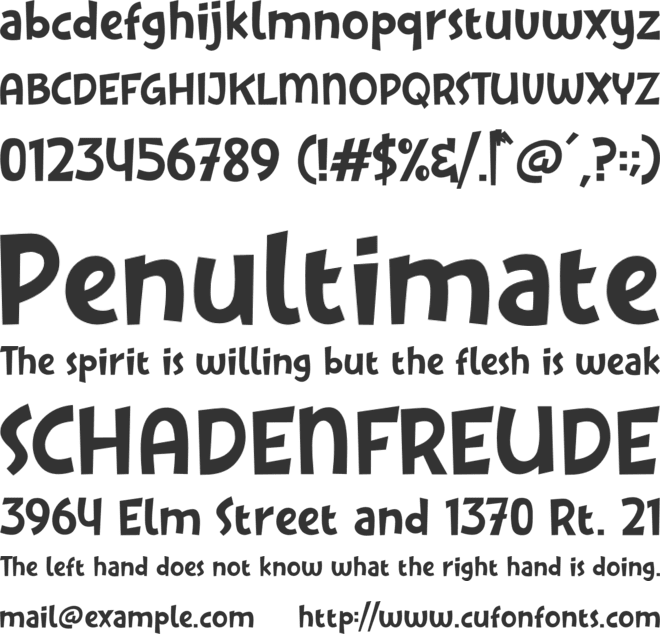 Kicau Mania font preview