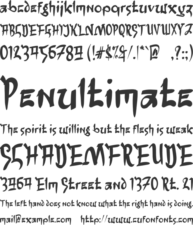 h Hangulan font preview