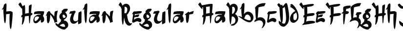 h Hangulan Regular font