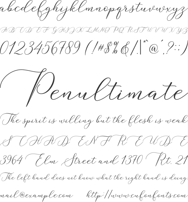 Young Girls font preview