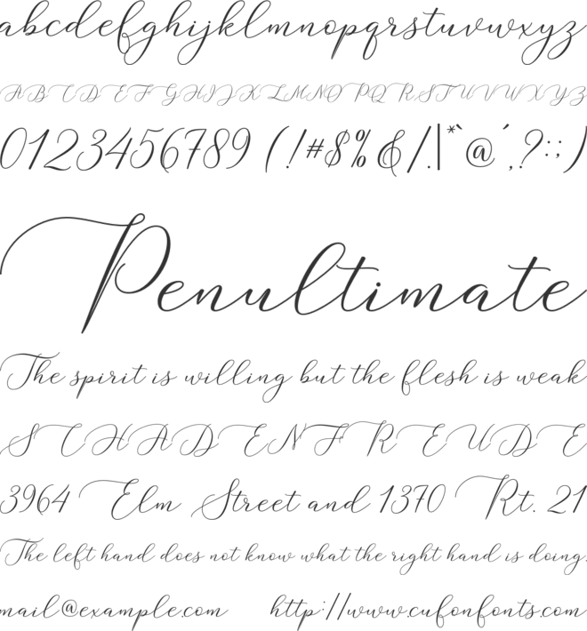 Young Girls font preview