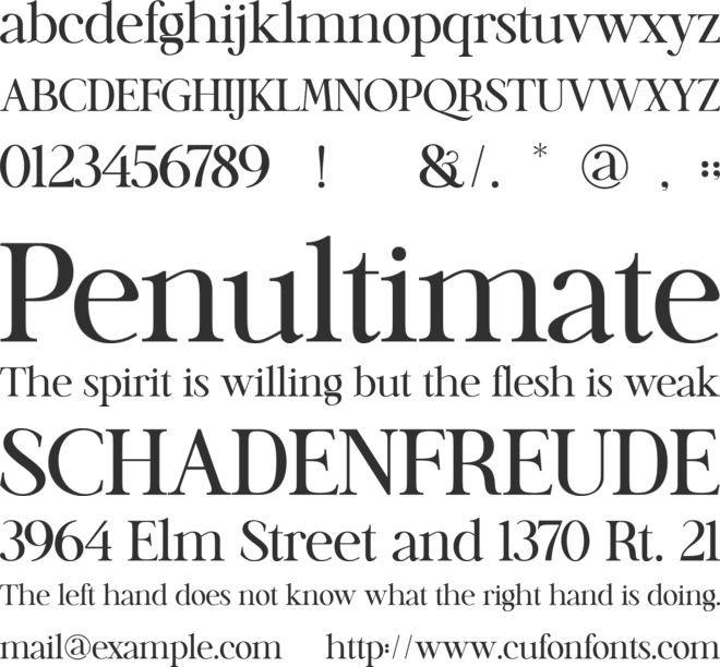 Quincy font preview