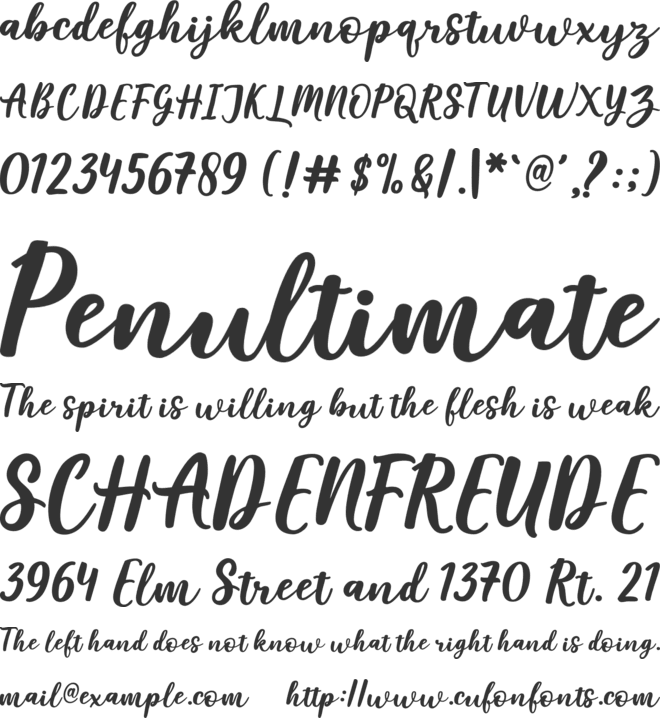 Delaras font preview