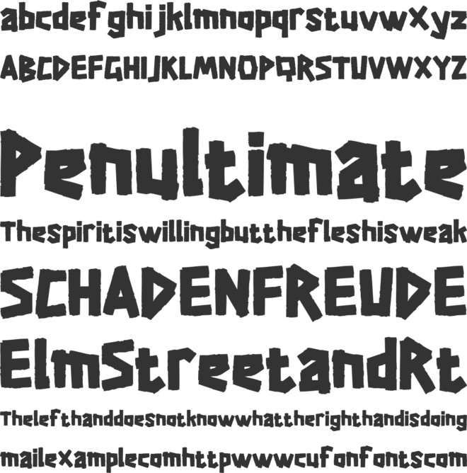 RAINNESS font preview