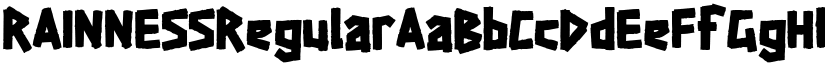 RAINNESS Regular font