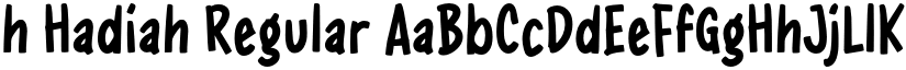 h Hadiah Regular font