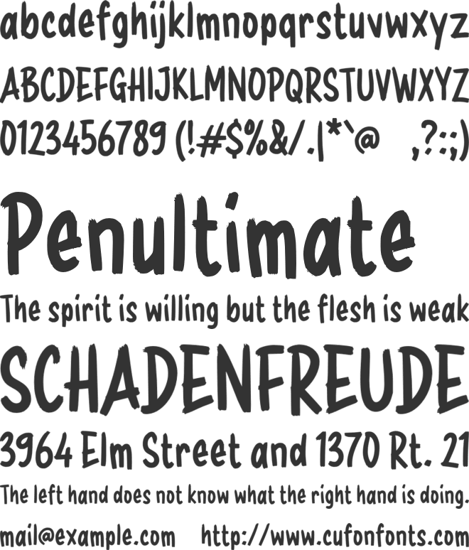 h Haria font preview