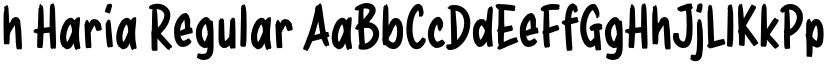 h Haria Regular font