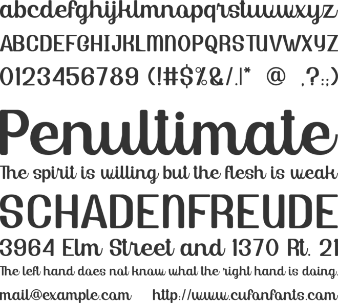 Larantuka font preview