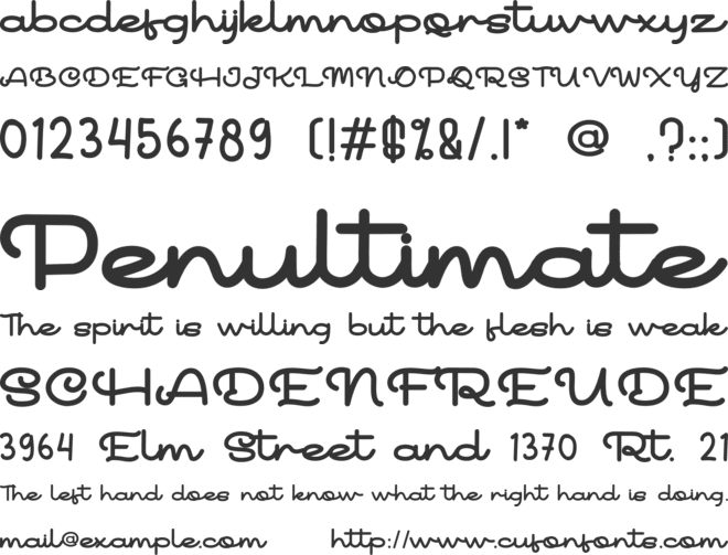Enfan font preview