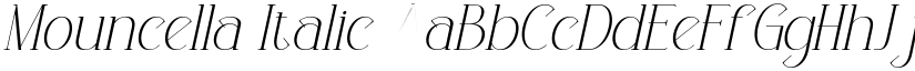 Mouncella Italic font