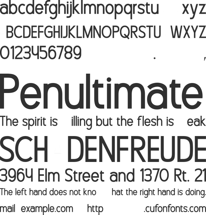 Luminaire font preview