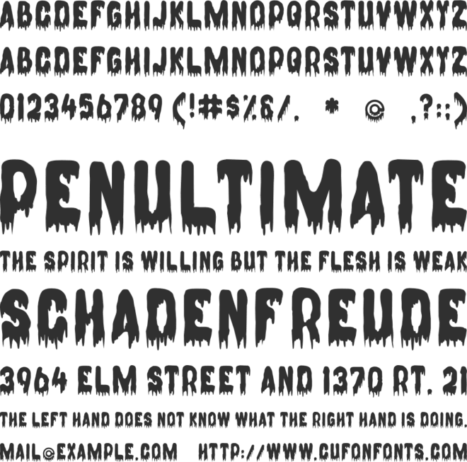 LETHER font preview
