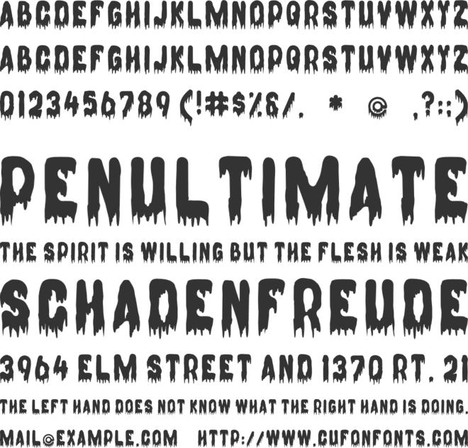 LETHER font preview