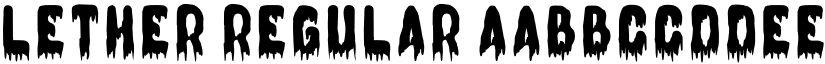 LETHER Regular font