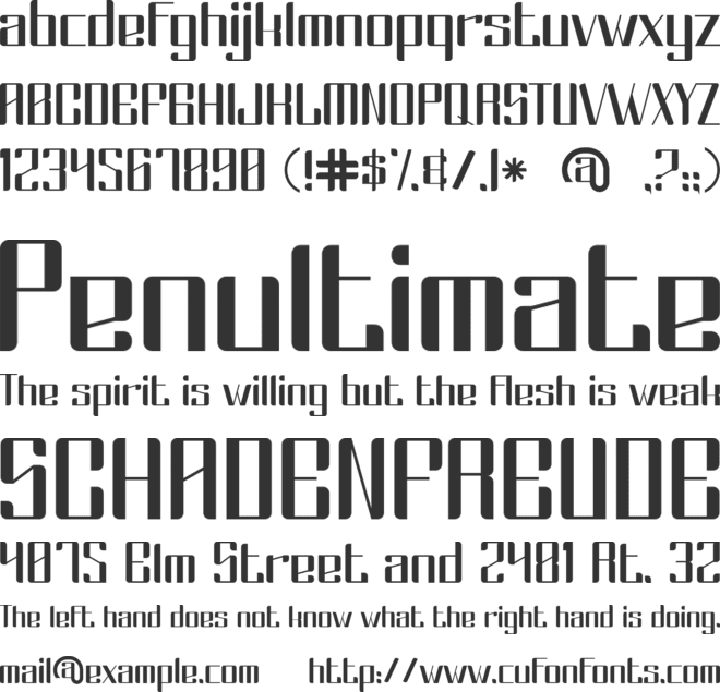 CROSVER font preview