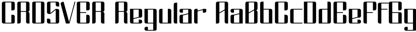 CROSVER Regular font