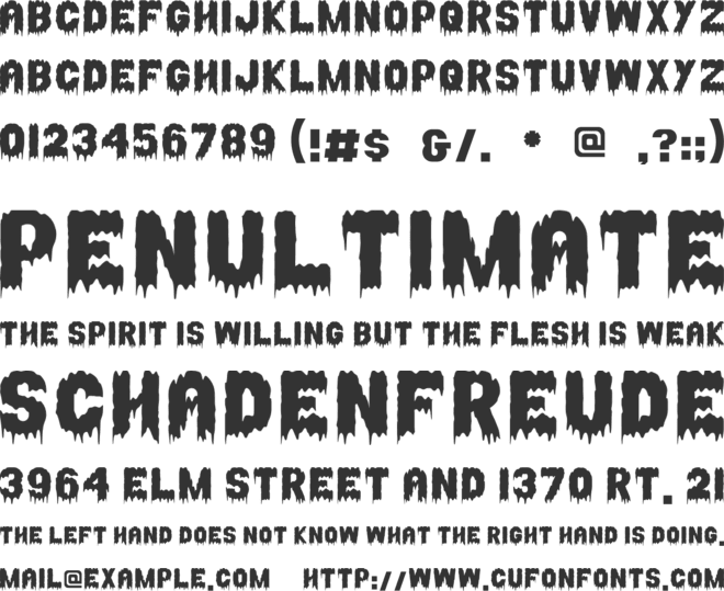 SUNDEL font preview