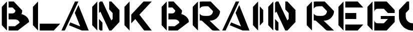 BLANK BRAIN Regular font