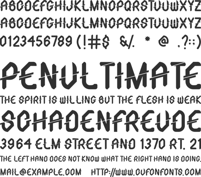 DEMITH FONT font preview